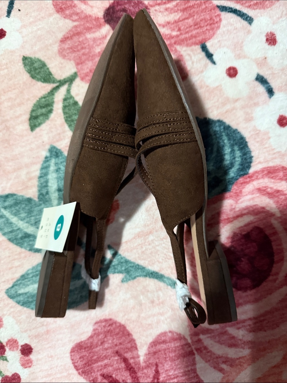 NWT a new day Pointed Toe Strappy Slingback Flats FALL balletcore feminine cozy - Picture 5 of 9